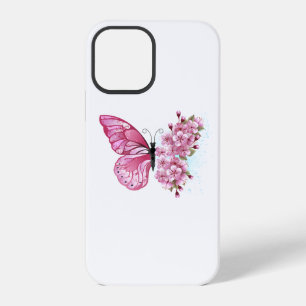 Flower Butterfly with Pink Sakura iPhone 12 Pro Hülle