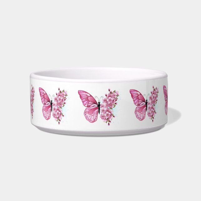 Flower Butterfly with Pink Sakura Napf (Vorderseite)