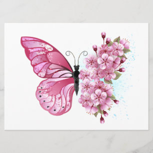 Flower Butterfly with Pink Sakura Programm