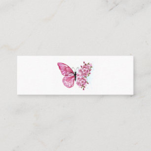 Flower Butterfly with Pink Sakura Treuekarte