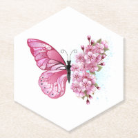 Flower Butterfly with Pink Sakura