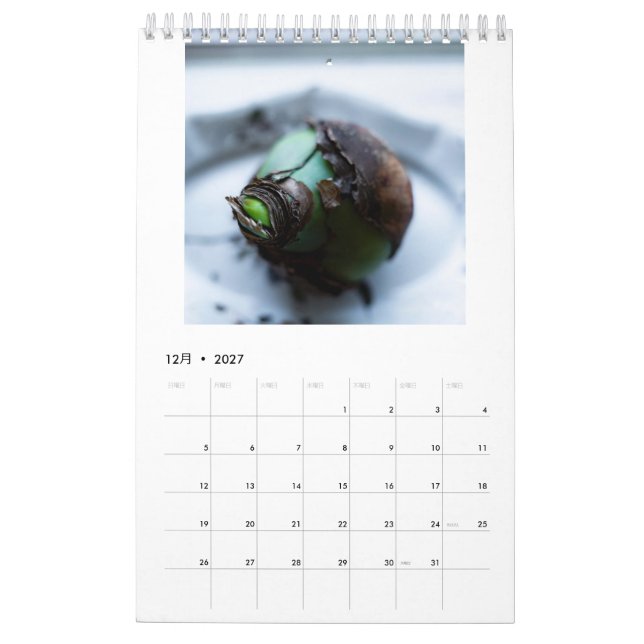 Flower calendar kalender (Dez 2027)