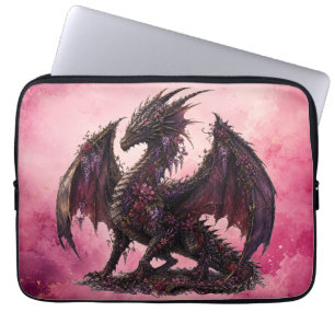 Flower-Drache   Botanischer Fantasy-Drache Laptopschutzhülle