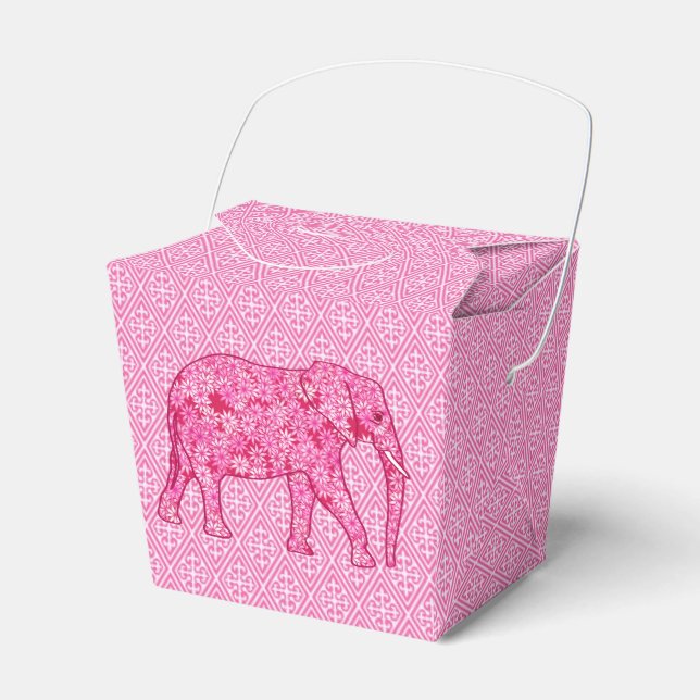 Flower elephant - fuchsia pink geschenkschachtel (Vorderseite)