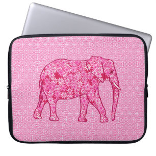 Flower elephant - fuchsia pink laptopschutzhülle