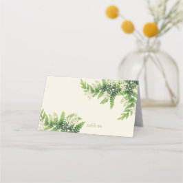 Flower Ferns Wedding Platzkarte