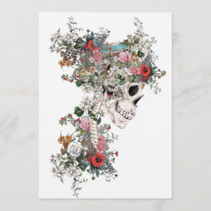 Flower-filled Skeleton Einladung