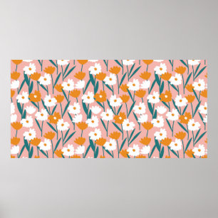 flower floral seamless pattern background, print p poster