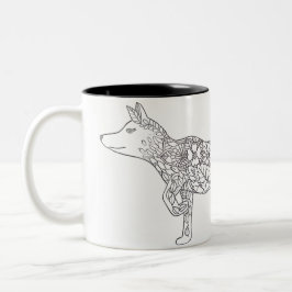 Flower Fox Zweifarbige Tasse