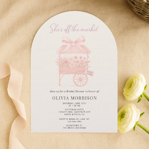Flower Fresh Off The Market Rosa Brautparty Einladung