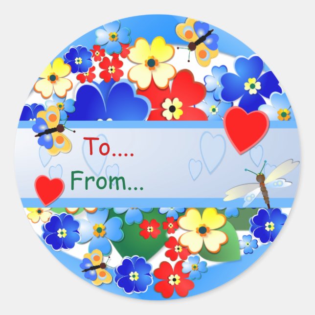 Flower Garden ~ Gift Sticker # 2 (Vorderseite)