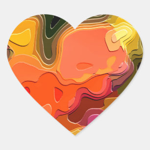 FLOWER GARDEN Herz-Aufkleber