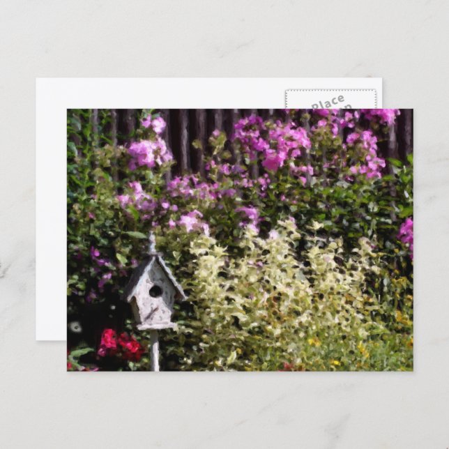 Flower Garden Pastel Painting Personalized Postkarte (Vorne/Hinten)