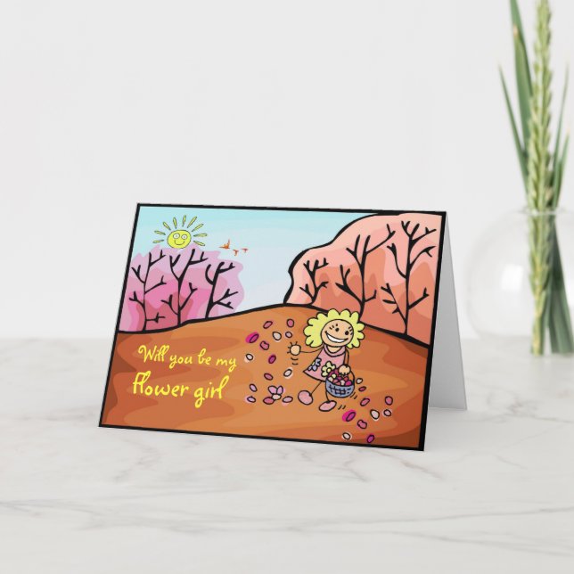 Flower Girl Attendant Einladung (Vorderseite)