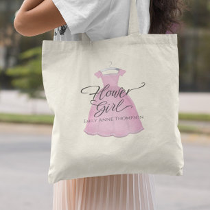 Flower Girl Calligraphy Script Custom Tragetasche