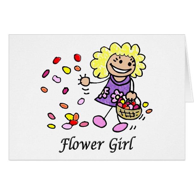 Flower Girl Card (Vorderseite (Horizontal))