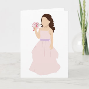 Flower Girl Card Karte