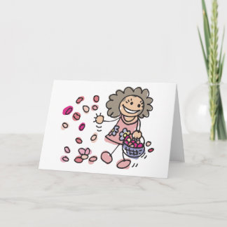 Flower Girl Card Karte