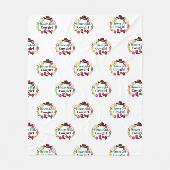 Flower Girl Cowgirl Fleecedecke (Vorderseite)