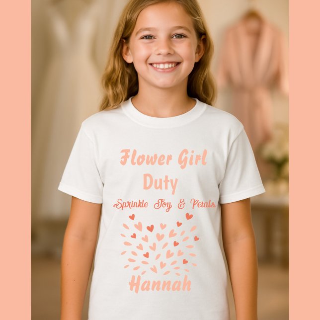 Flower Girl Duty Sprinkle Joy and Petals T-Shirt (Von Creator hochgeladen)