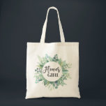 Flower Girl Eukalyptus Greenerity Wedding Tote Bag Tragetasche<br><div class="desc">Blume Girl eucalyptus grüne botanische Tüte Tasche. Hochzeitsfeier.</div>