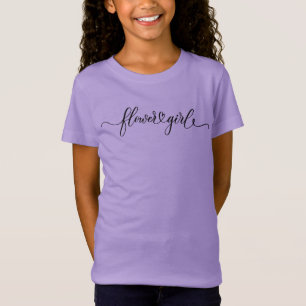 Flower Girl Herzkalligraphie-Skript T-Shirt