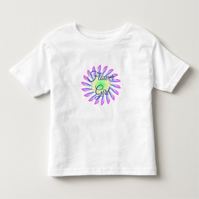 Flower Girl Kleinkind Ruffle Hochzeitskleid T-shirt (Vorderseite)