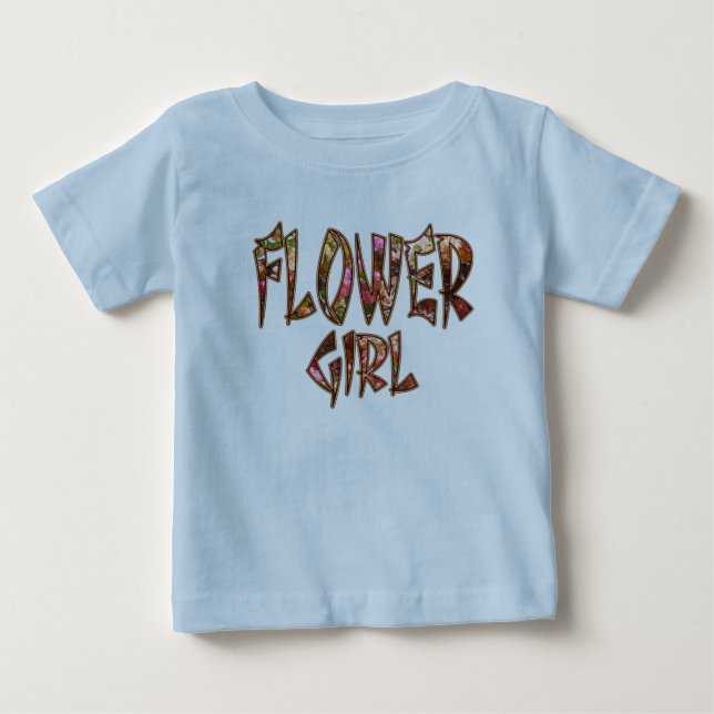 Flower Girl Kleinkind Ruffle T-Shirt individuell a (Vorderseite)