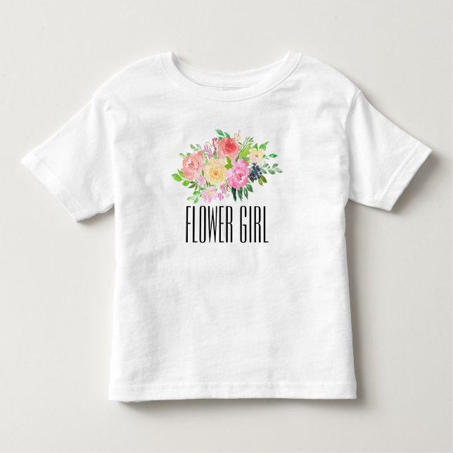 Flower Girl Kleinkind T-Shirt Kinder Blume T - Shi (Vorderseite)