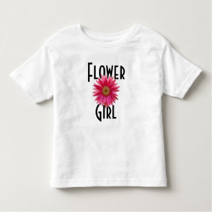 Flower Girl Pink Gerbera Daisy Wedding Kleinkind T-shirt