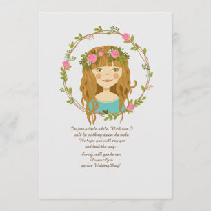 Flower Girl Request Card Aquamarin Einladung