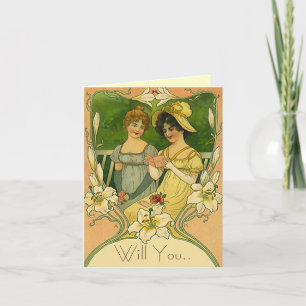 Flower Girl Request Card Cards laden Sie ein Einladung