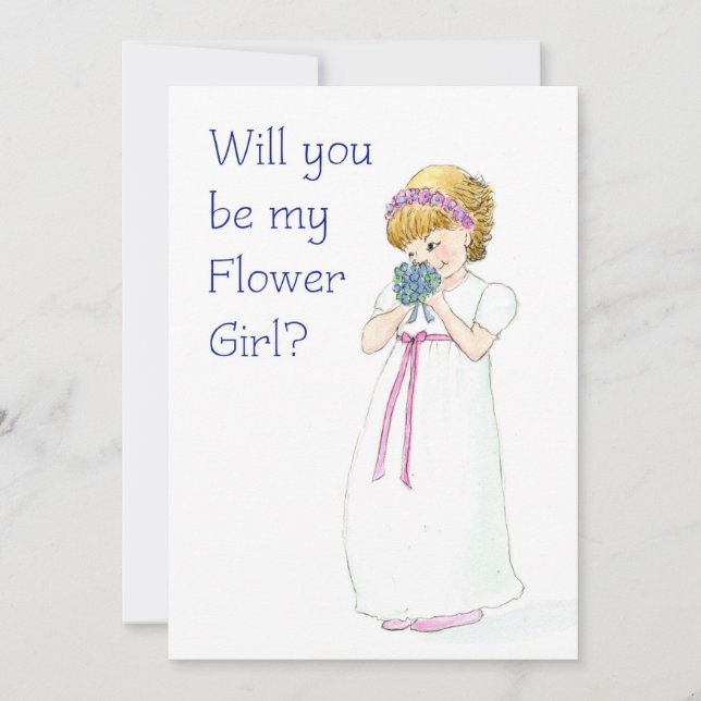Flower Girl Request Card Einladung (Vorderseite)