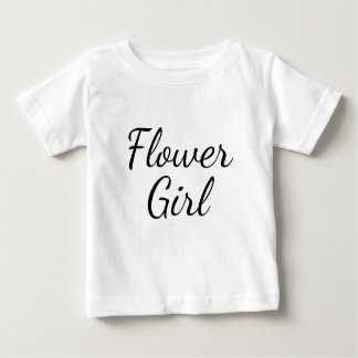 Flower Girl Script Typografie auf Baby T-shirt