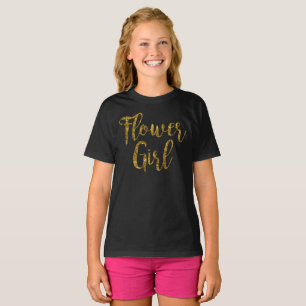 Flower Girl Tshirt   Goldfolie