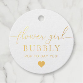 Flower Girl Vorschlag Foil Favor Tag