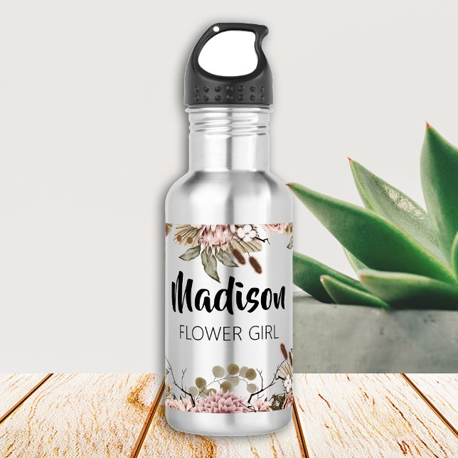 Flower Girl Vorschlag Geschenk Custom Boho Cotatta Edelstahlflasche (Von Creator hochgeladen)