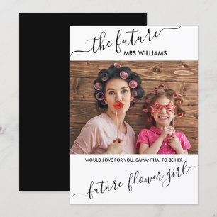 Flower Girl Vorschlag von Future Mrs. Foto Einladung