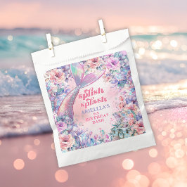 Flower Glitter Mermaid Tail 6th Birthday Geschenktütchen