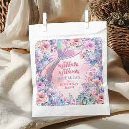 Flower Glitter Mermaid Tail 9th Birthday Geschenktütchen