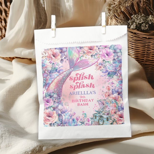 Flower Glitter Mermaid Tail 9th Birthday Geschenktütchen (Von Creator hochgeladen)