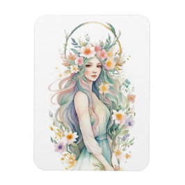 Flower Goddess Ostara Spring Equinox Sabbat Magnet