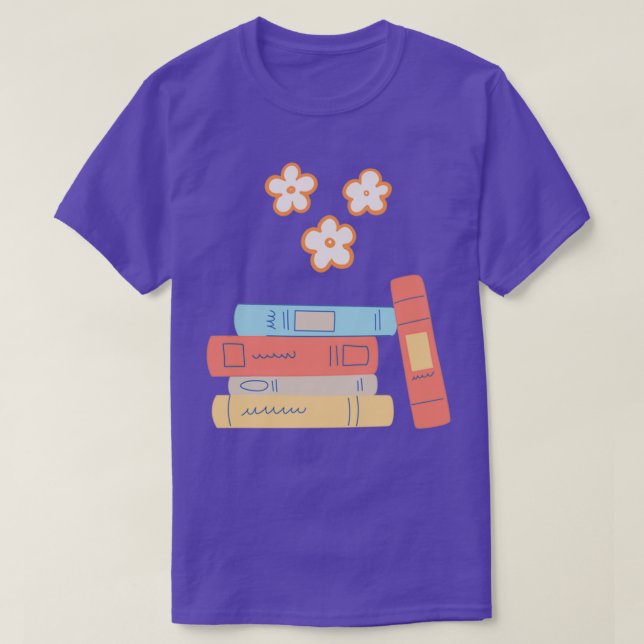 flower growing from book grow mind grow yourself T-Shirt (Design vorne)