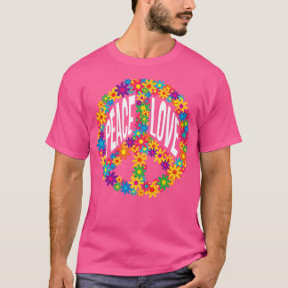 Flower-Hippie-Friedenszeichen T-Shirt