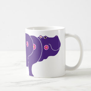 flower hippo tasse