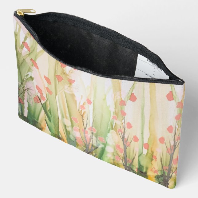 Flower in the Forest Print Cosmetic Bag Zubehörtasche (Offen)