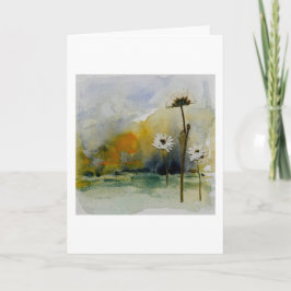 Flower Landscape Greeting Card Blank Inside  Karte
