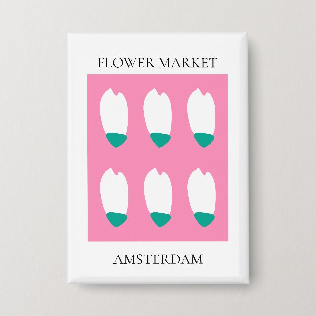 Flower Market - Amsterdam Button (Vorderseite)