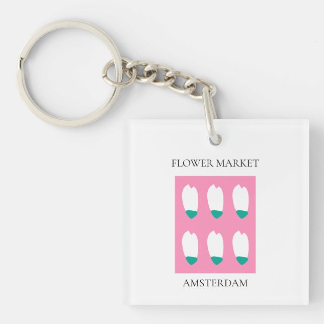 Flower Market - Amsterdam Schlüsselanhänger (Vorderseite)