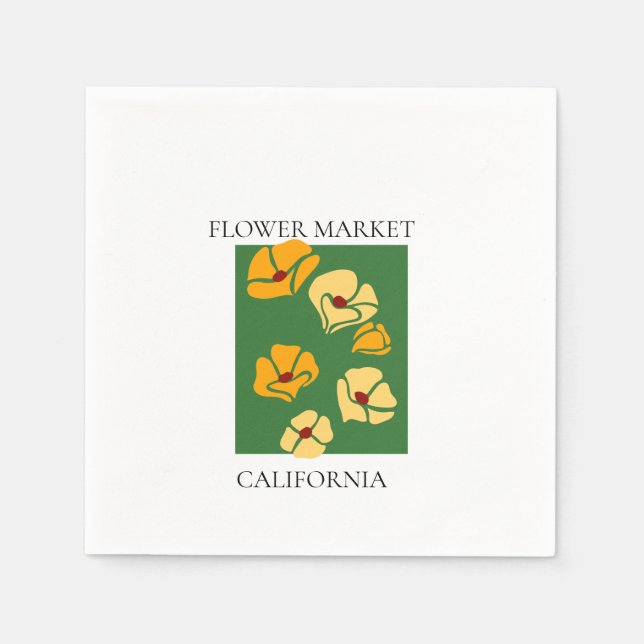 Flower Market - California Serviette (Vorderseite)